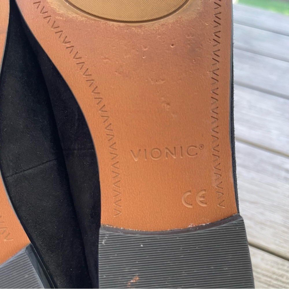 Vionic Willa Black Suede Leather Loafers Womens Size 7.5 - Picture 6 of 8